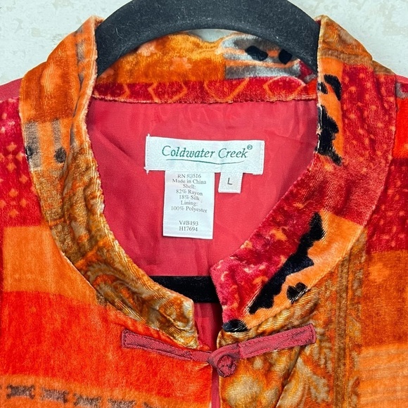 Women's Patchwork Velvet Silk Vest Sz L Boho Y2K Art to Wear Artsy Whimsy - Picture 8 of 15